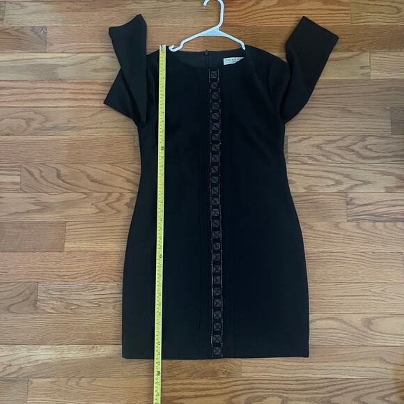 Trina Turk Shift Dress Womens 6 Black Semi-Formal Beaded Cocktail Church Modest - Picture 10 of 10